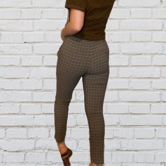 ZARA brown plaid trousers - Picture 3 of 3